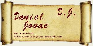 Daniel Jovac vizit kartica